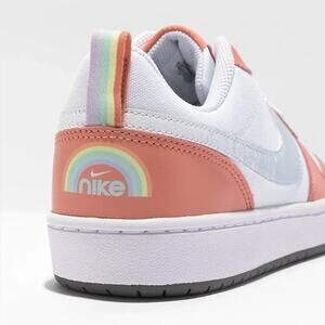 Nike Youth Court Borough Low 2 SE1 Logo sneakers Peachy Pink and White Size 5.5Y